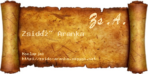 Zsidó Aranka névjegykártya